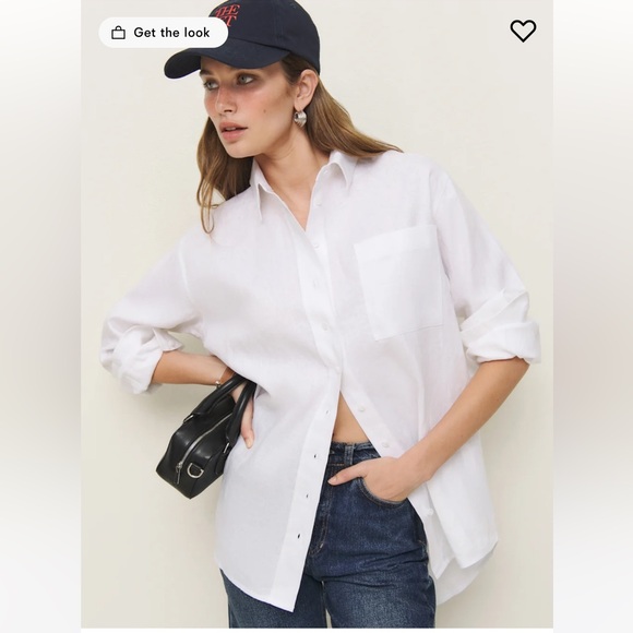 Reformation Eli Oversized Linen Shirt